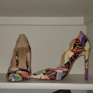 Abstract Print Heels